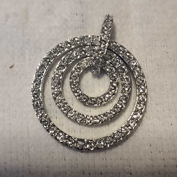 Charms set of 5, silver tone with crystals, including chain, NWOT - Picture 13 of 16